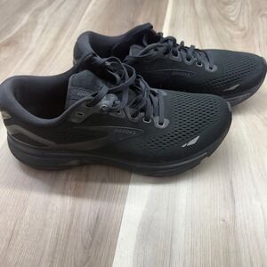 Brooks Ghost 15 Running Shoes Womens 8.5 Black Neutral Cushion Sneakers 1203801B